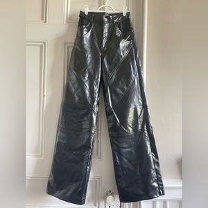 ZARA NWT FAUX LEATHER CUTOUT PANTS